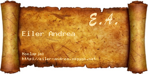 Eiler Andrea névjegykártya